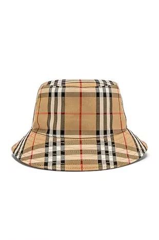 burberry heavy check bucket hat